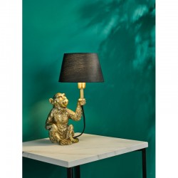 Zira - Gold Monkey Table Lamp with Black Shade Zira - Gold Monkey Table Lamp with Black Shade