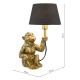 Dar-ZIR4235 - Zira - Black Shade & Gold Monkey Table Lamp