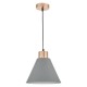 Ceiling Lights - Zocalo - Matt Grey and Brushed Copper Hanging Pendant Dar-ZOC0139 - Zocalo - Matt Grey and Brushed Copper Hanging Pendant