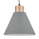 Ceiling Lights - Zocalo - Matt Grey and Brushed Copper Hanging Pendant Dar-ZOC0139 - Zocalo - Matt Grey and Brushed Copper Hanging Pendant