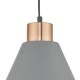 Ceiling Lights - Zocalo - Matt Grey and Brushed Copper Hanging Pendant Dar-ZOC0139 - Zocalo - Matt Grey and Brushed Copper Hanging Pendant