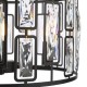 Dar-ZOE0522 - Zoelle - Matt Black 5 Light Pendant with Crystal