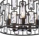 Dar-ZOE0522 - Zoelle - Matt Black 5 Light Pendant with Crystal