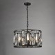 Dar-ZOE0522 - Zoelle - Matt Black 5 Light Pendant with Crystal