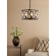 Dar-ZOE0522 - Zoelle - Matt Black 5 Light Pendant with Crystal