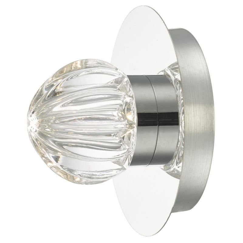 Bathroom Lights - Zondra - Bathroom LED Glass & Polished Chrome Wall Lamp Dar-ZON0750 - Zondra - Bathroom LED Glass & Polished Chrome Wall Lamp