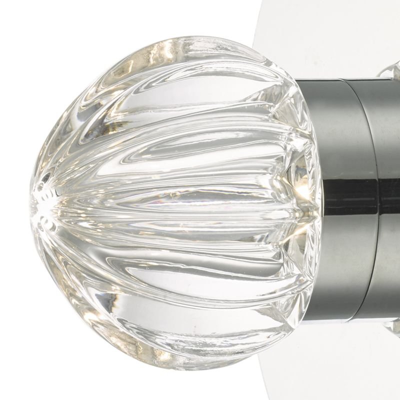 Bathroom Lights - Zondra - Bathroom LED Glass & Polished Chrome Wall Lamp Dar-ZON0750 - Zondra - Bathroom LED Glass & Polished Chrome Wall Lamp