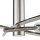 Dar-ZON5338 - Zonda - Brushed Nickel 3 Light Semi Flush with Crystal