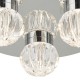Bathroom Lights - Zondra - Bathroom LED Glass & Polished Chrome 3 Light Flush Dar-ZON5350 - Zondra - Bathroom LED Glass & Polished Chrome 3 Light Flush