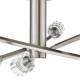 Dar-ZON6438 - Zonda - Brushed Nickel 6 Light Semi Flush with Crystal