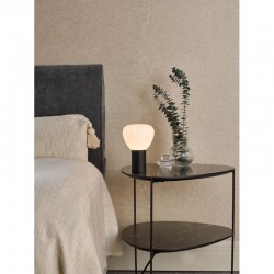 Zorah - Black Touch Table Lamp with Opal Glass Zorah - Black Touch Table Lamp with Opal Glass