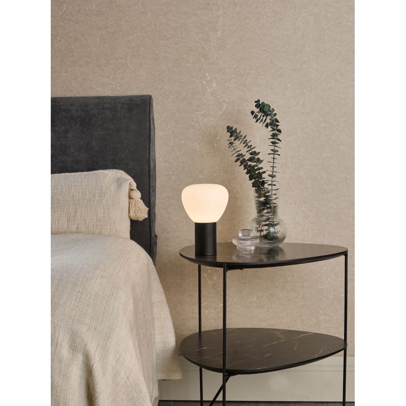 Dar_Vol3-ZOR4122 - Zorah - Black Touch Table Lamp with Opal Glass