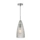 Ceiling Lights - Zuka - Textured Glass & Chrome Single Pendant Dar-ZUK0108 - Zuka - Textured Glass & Chrome Single Pendant