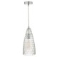 Ceiling Lights - Zuka - Textured Glass & Chrome Single Pendant Dar-ZUK0108 - Zuka - Textured Glass & Chrome Single Pendant