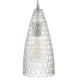 Ceiling Lights - Zuka - Textured Glass & Chrome Single Pendant Dar-ZUK0108 - Zuka - Textured Glass & Chrome Single Pendant