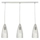 Kitchen Lights - Zuka -Textured Glass & Chrome 3 Light over Island Fitting Dar-ZUK0308 - Zuka -Textured Glass & Chrome 3 Light over Island Fitting