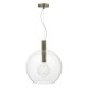 Ceiling Lights - Zula - Transparent Glass with Aged Bronze Hanging Pendant Dar-ZUL0163 - Zula - Transparent Glass with Aged Bronze Hanging Pendant