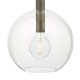 Ceiling Lights - Zula - Transparent Glass with Aged Bronze Hanging Pendant Dar-ZUL0163 - Zula - Transparent Glass with Aged Bronze Hanging Pendant