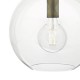 Ceiling Lights - Zula - Transparent Glass with Aged Bronze Hanging Pendant Dar-ZUL0163 - Zula - Transparent Glass with Aged Bronze Hanging Pendant