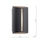Dar_Vol3-ZUZ2122 - Zuzana - Matt Black Up & Down Wall Lamp IP54
