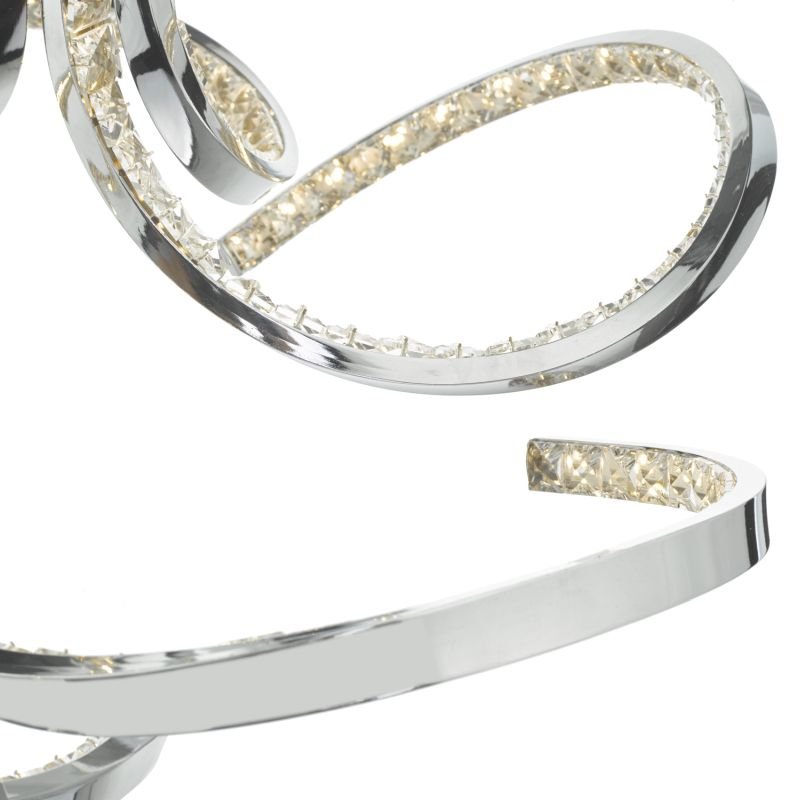 Crystal & Acrylic - Zya - LED Crystal & Chrome 5 Light Ceiling Lamp Dar-ZYA5450 - Zya - LED Crystal & Chrome 5 Light Ceiling Lamp