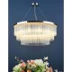 Dar-ALP1244 - Alpheios - Polished Chrome 12 Light Centre Fitting with Clear Glass Rods