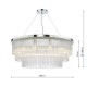 Dar-ALP1244 - Alpheios - Polished Chrome 12 Light Centre Fitting with Clear Glass Rods