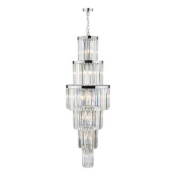 Angel - Polished Chrome 28 Light Chandelier with Crystal