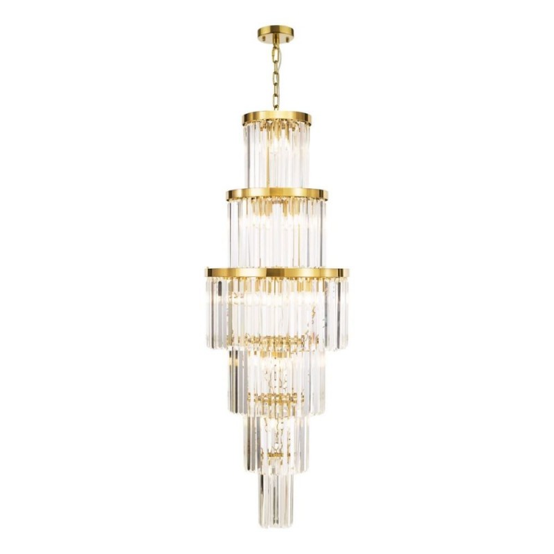 Dar-ANG3335 - Angel - Gold 28 Light Chandelier with Crystal