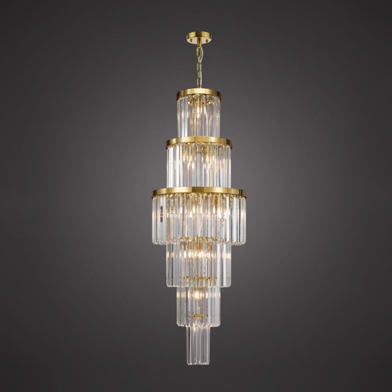 Dar-ANG3335 - Angel - Gold 28 Light Chandelier with Crystal