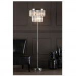 Angel - Polished Chrome 6 Light Floor Lamp with Crystal