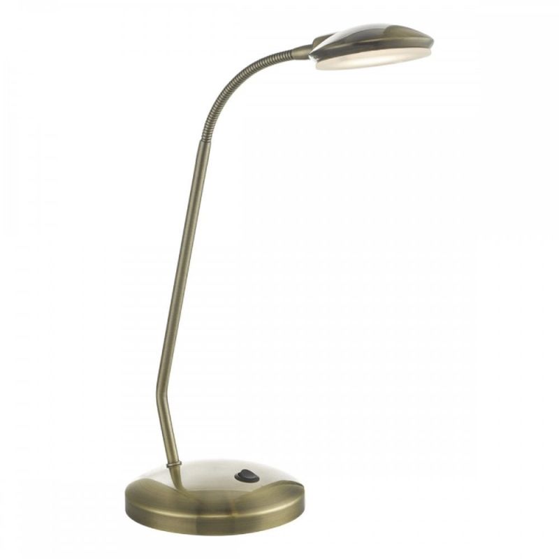 Wisebuys-ARI4075 - Aria - LED Antique Brass Desk Lamp