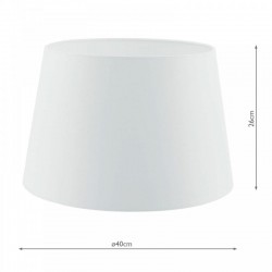 Cezanne - Shade Only - 40 cm White Faux Silk Shade Cezanne - Shade Only - 40 cm White Faux Silk Shade