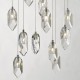 Dar-CRY1850 - Crystal - Chrome with Crystal Drops 18 Light Cluster Pendant