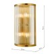 Dar-ELE3035 - Eleanor - Aged Brass 4 Light Wall Lamp with Clear Glass Rods