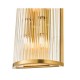 Dar-ELE3035 - Eleanor - Aged Brass 4 Light Wall Lamp with Clear Glass Rods