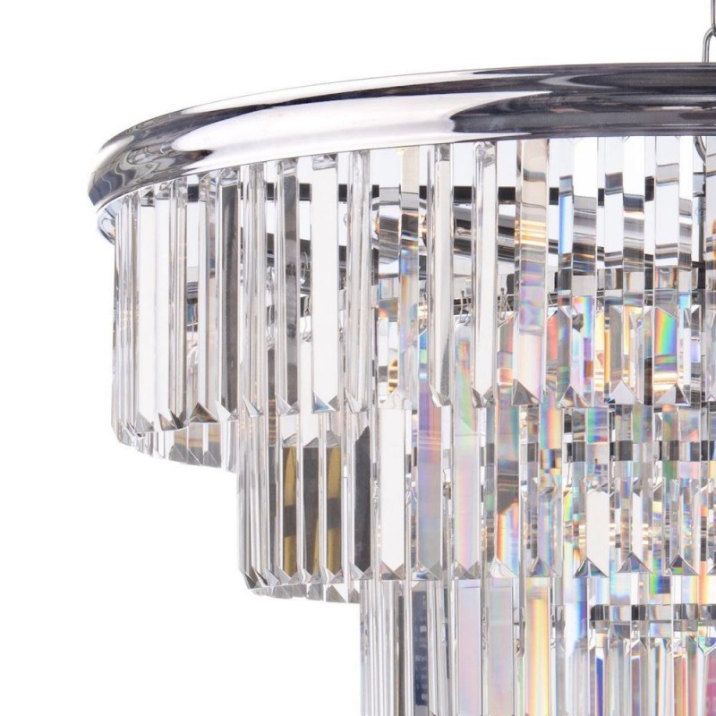Dar-EUL1250 - Eulalia - Polished Nickel 12 Light Chandelier with Crystal
