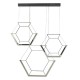 Kitchen Lights - Hexagon - LED Black Hexagon 3 Light Bar Cluster Pendant Dar-HEX0322 - Hexagon - LED Black Hexagon 3 Light Bar Cluster Pendant