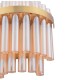 Dar-IMA0935 - Imani - Natural Brass 2 Light Wall Lamp with Champagne Ribbed Glass