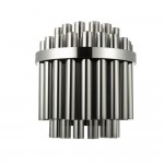 Imani - Chrome 2 Light Wall Lamp with Smoked Ribbed Glass
