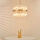 Dar-IMA1235 - Imani - Natural Brass 12 Light Centre Fitting with Champagne Ribbed Glass