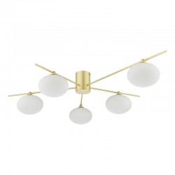 Jasper - Gold 5 Light Ceiling Lamp with Opal Glasses Jasper - Gold 5 Light Ceiling Lamp with Opal Glasses