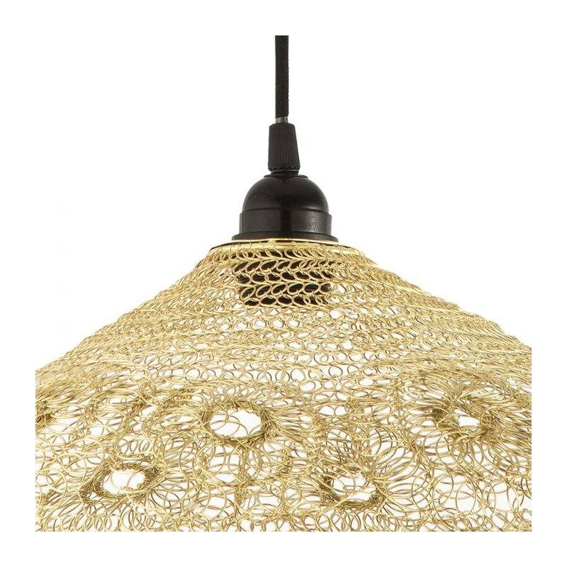 Accessories - Kiki - Swirl and Looped Gold Shade for Hanging Pendant Dar-KIK6535 - Kiki - Swirl and Looped Gold Shade for Hanging Pendant