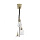 Ceiling Lights - Lashira - Decorative Glass with Polished Brass 5 Light Cluster Pendant Dar-LAS0540 - Lashira - Decorative Glass with Polished Brass 5 Light Cluster Pendant