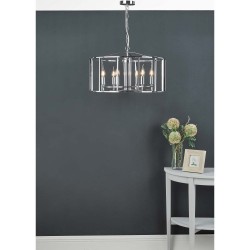 Myka - Polished Chrome 6 Light Lantern Pendant Myka - Polished Chrome 6 Light Lantern Pendant