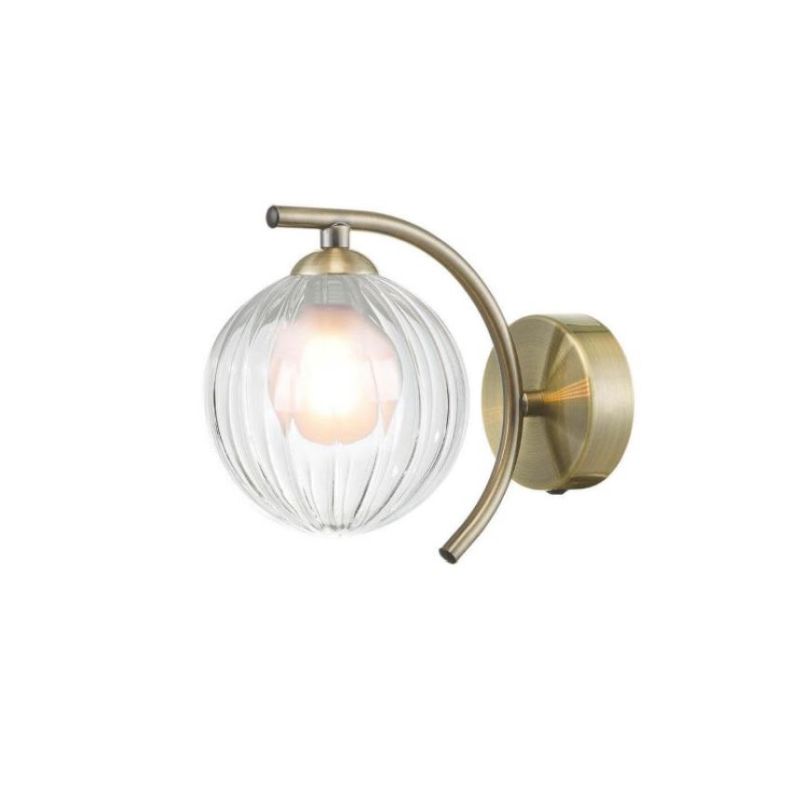 Dar_Vol3-NAK0775-20 - Nakita - Antique Brass Wall Lamp with Double Glass
