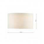 Pyramid - Shade Only - 35 cm White Linen Shade Pyramid - Shade Only - 35 cm White Linen Shade