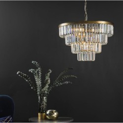 Rhapsody - Bronze 6 Light Chandelier with Crystal