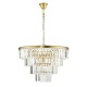 Dar-RHA0663 - Rhapsody - Bronze 6 Light Chandelier with Crystal