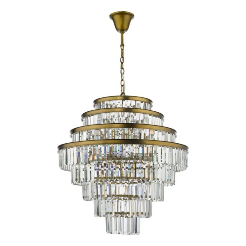Dar-RHA1263 - Rhapsody - Bronze 12 Light Chandelier with Crystal